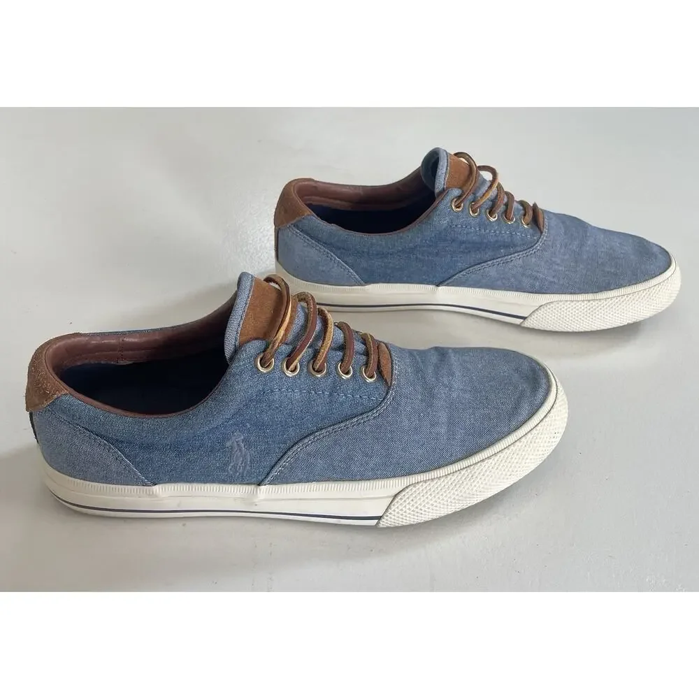 Polo Ralph Lauren Vaughn Saddle Denim Size US 8 D Men's Casual Shoes